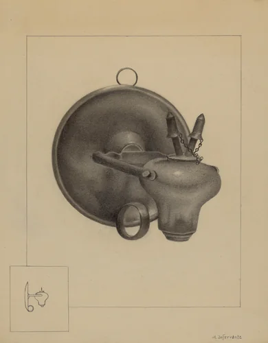 Lamp by Mario De Ferrante, index of american design, 1936