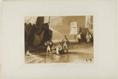 Marine Dabblers, plate 29 from Liber Studiorum by Joseph Mallord William Turner, print, 1811