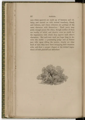 Tailpiece (page 86) from The Fables of Aesop by Thomas Bewick, illustrated book, 1818