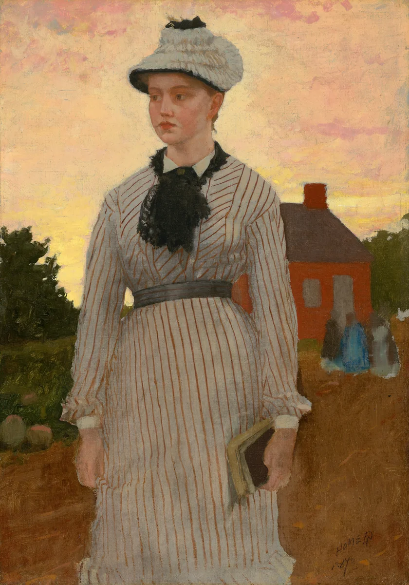 The Red School House by Winslow Homer, painting, 1873