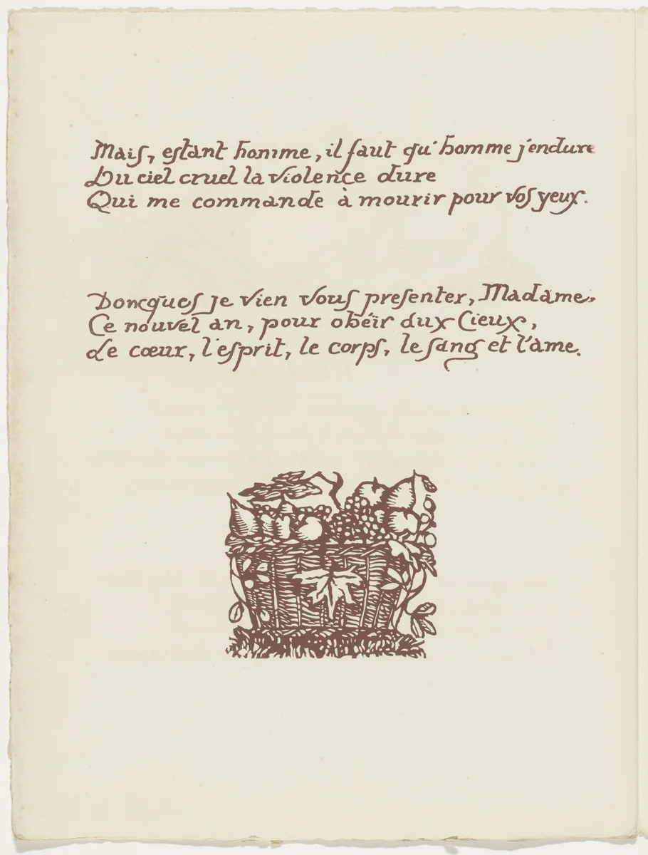 Tailpiece (folio 56 verso) from Les Amours (The Loves) by Émile Bernard, illustrated book, 1915