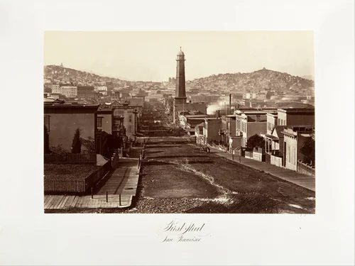 First Street, San Francisco by Carleton E. Watkins, photograph, 1864