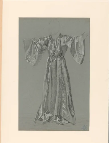 Gewaadstudie by Jacob Taanman, drawing, 1846-1923