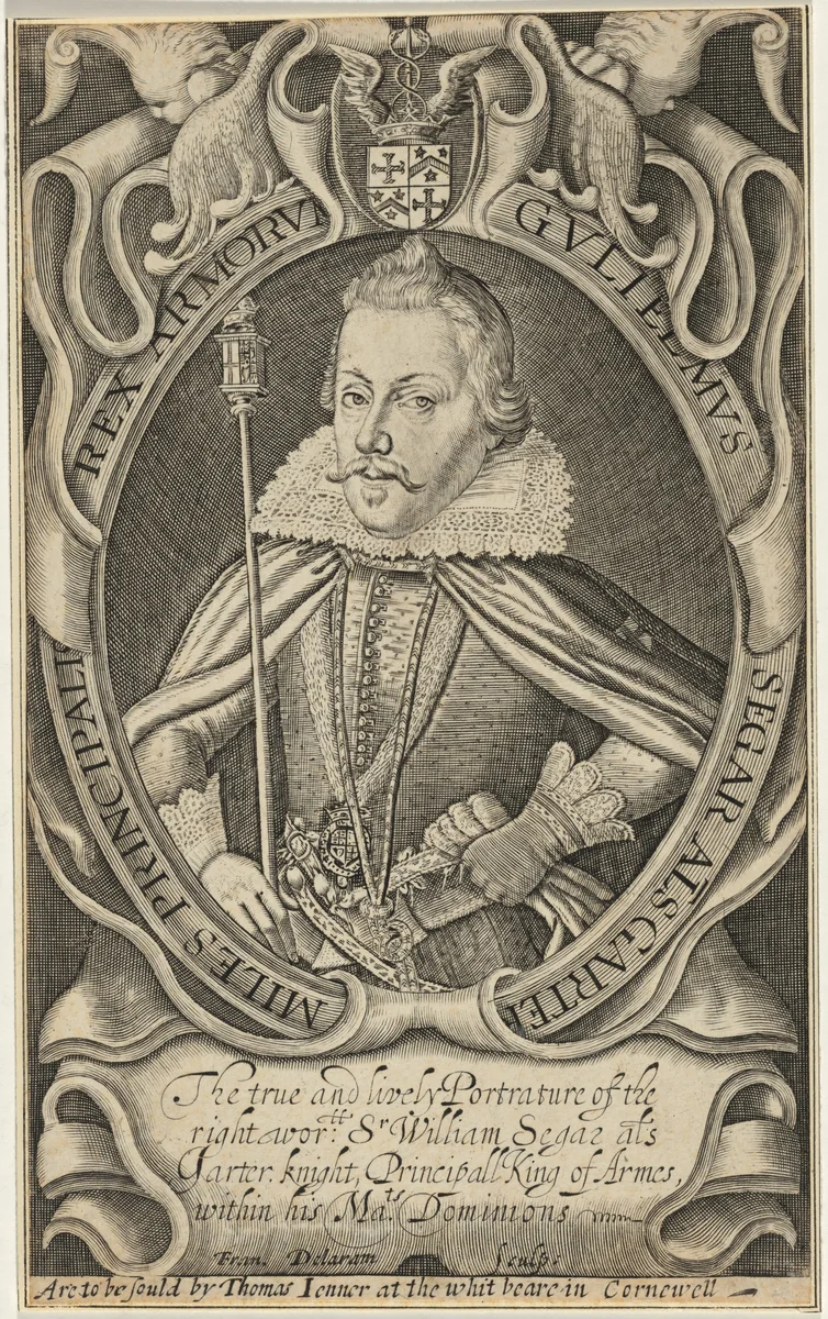 Guliemus Segar (Sir William Segar) by Francis Delaram, print, 1590-1627