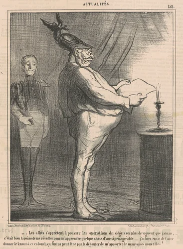 Les alliés s'appretent a pousser les opérations ... by Honoré Daumier, print, 1855