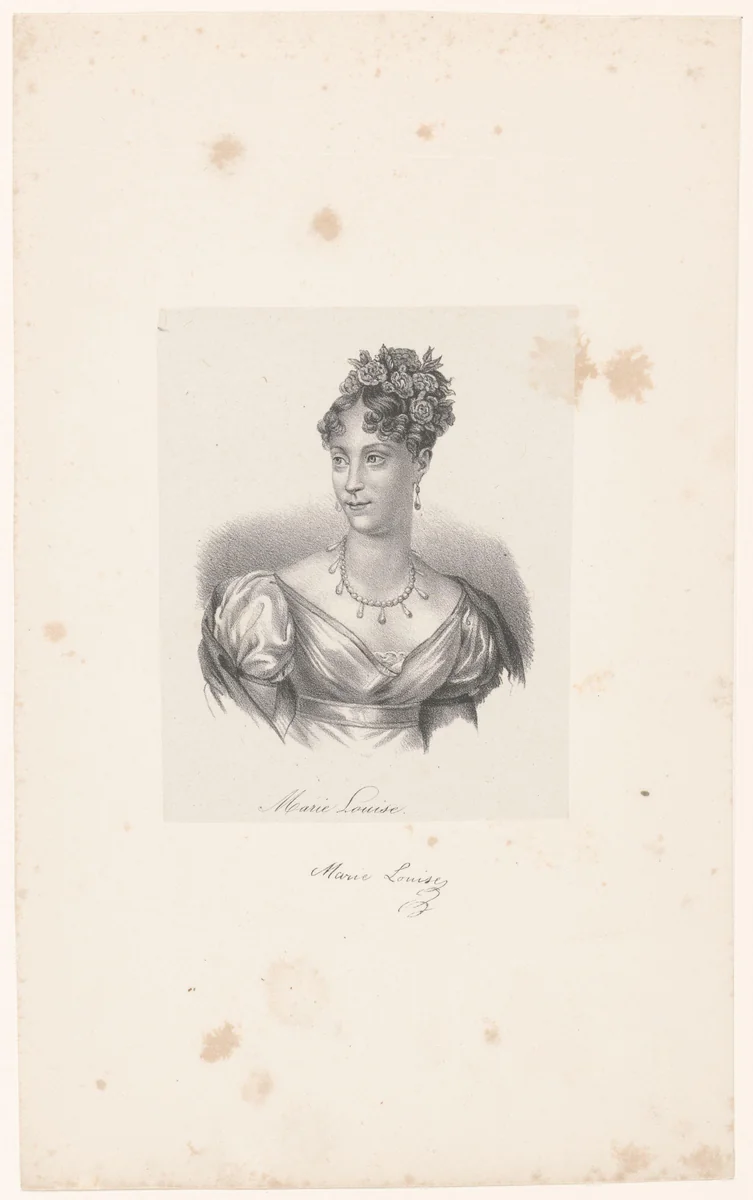 Portret van Marie Louise van Oostenrijk by anonymous, print, 1818-1842