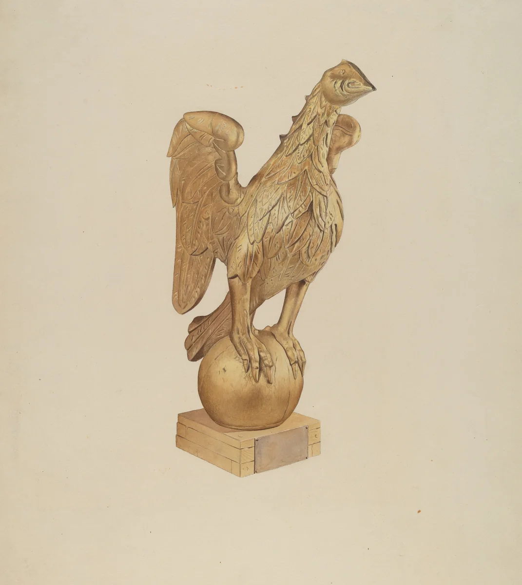 Golden Eagle Gatepost by Henry Murphy, index of american design, 1938