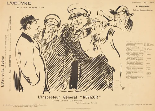 L'Inspecteur Général Revizor by Hermann Paul, print, 1898