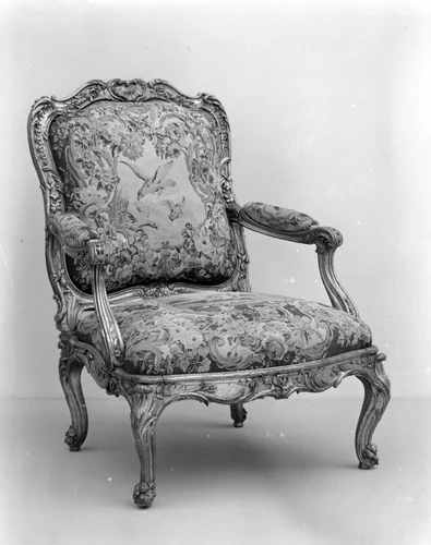 Armchair back by Beauvais, textile, 1754-1756