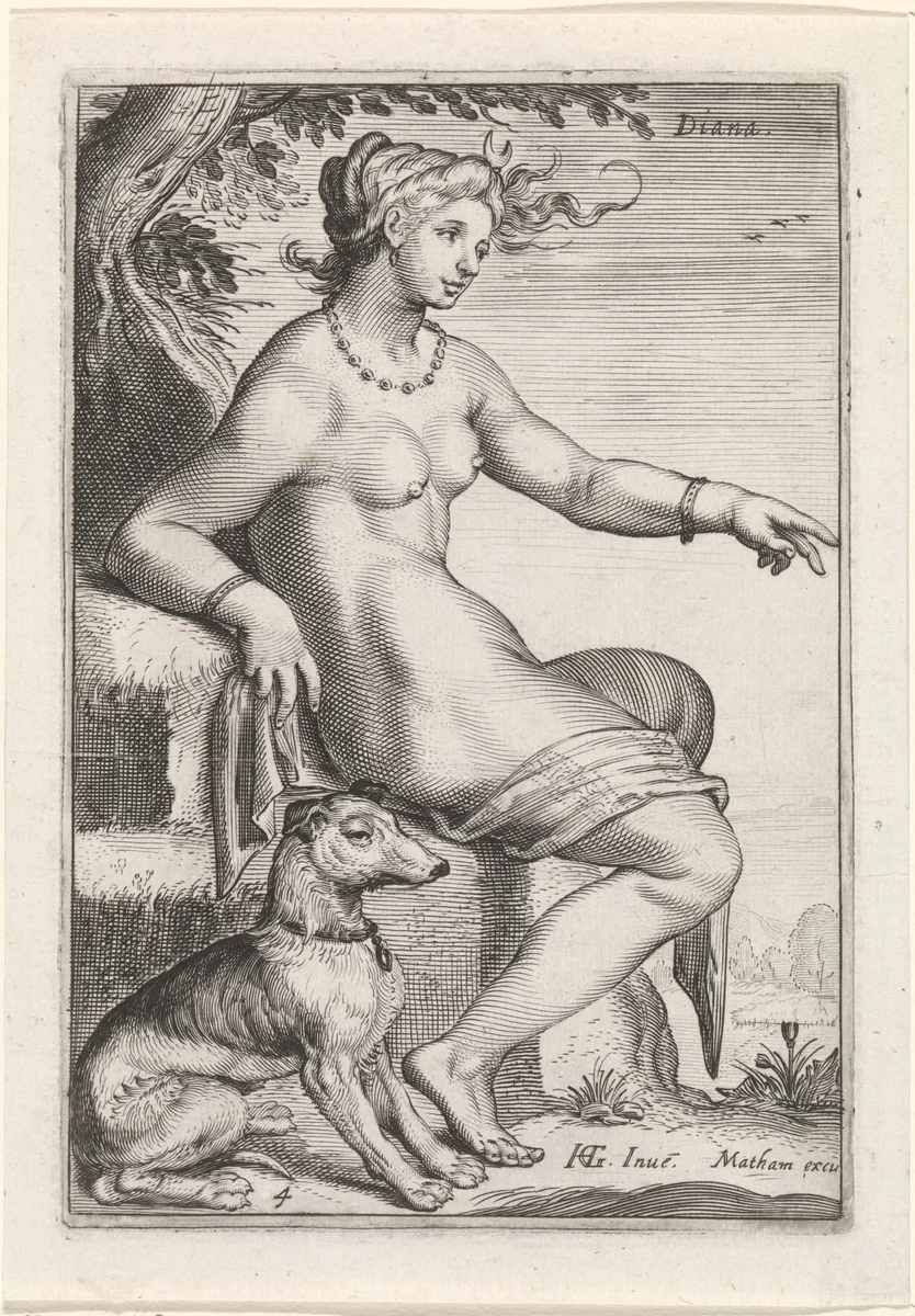 Diana by Unknown, print, 1581-1631