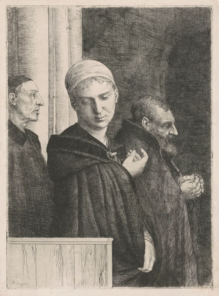 Baptism by Alphonse Legros, print, 1865-1875