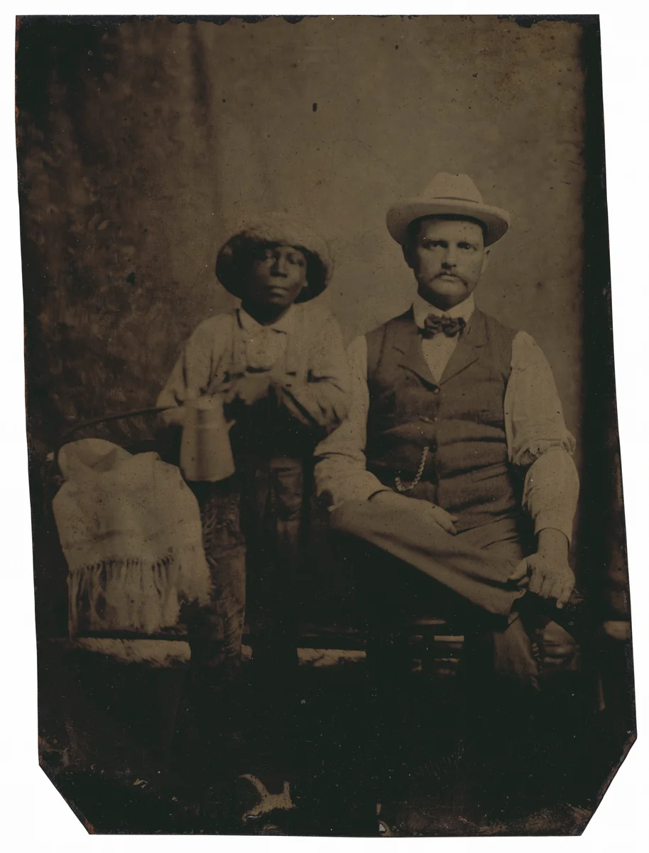 Portrait of a Man and a Boy by American 19th Century, photograph, 1890-1900