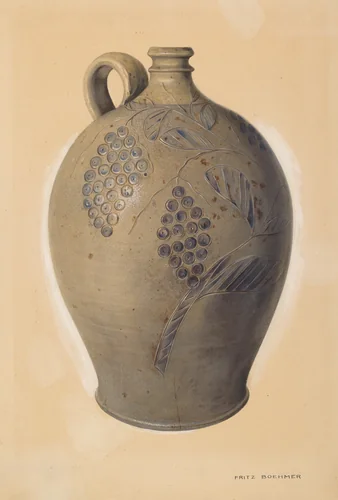 Wine Jug by Fritz Boehmer, index of american design, 1939