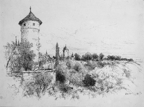 Alte Burg, Germany by Andrew Fisher Bunner, artwork, 1876
