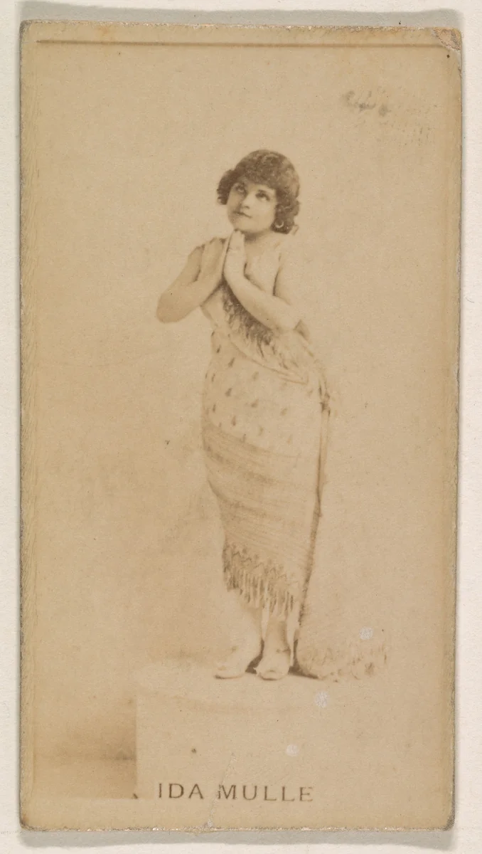 Ida Mulle, from the Actresses series (N245) issued by Kinney Brothers to promote Sweet Caporal Cigarettes by Kinney Brothers Tobacco Company, photograph, 1890