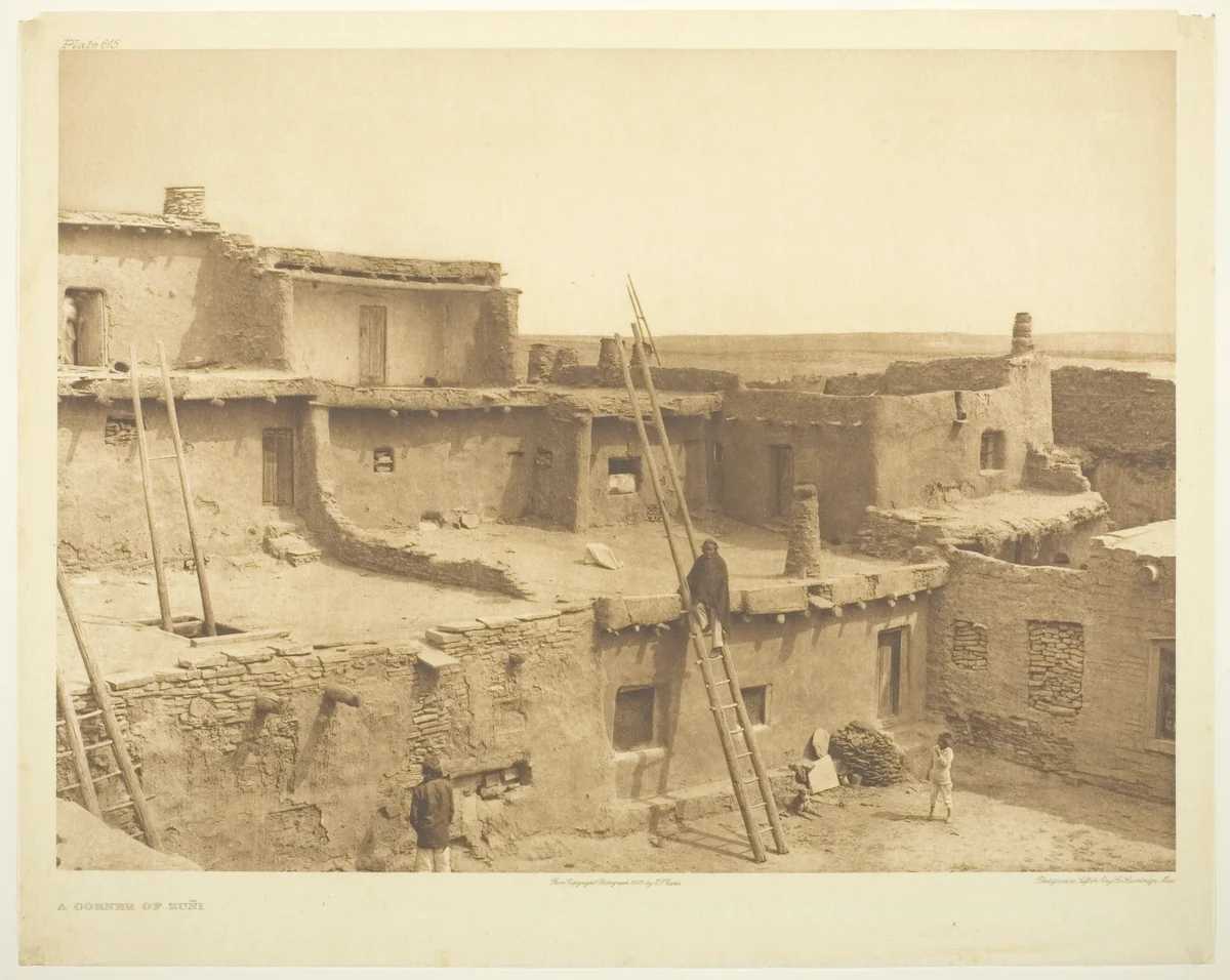 A Corner of Zuni by Edward Curtis, print, 1903