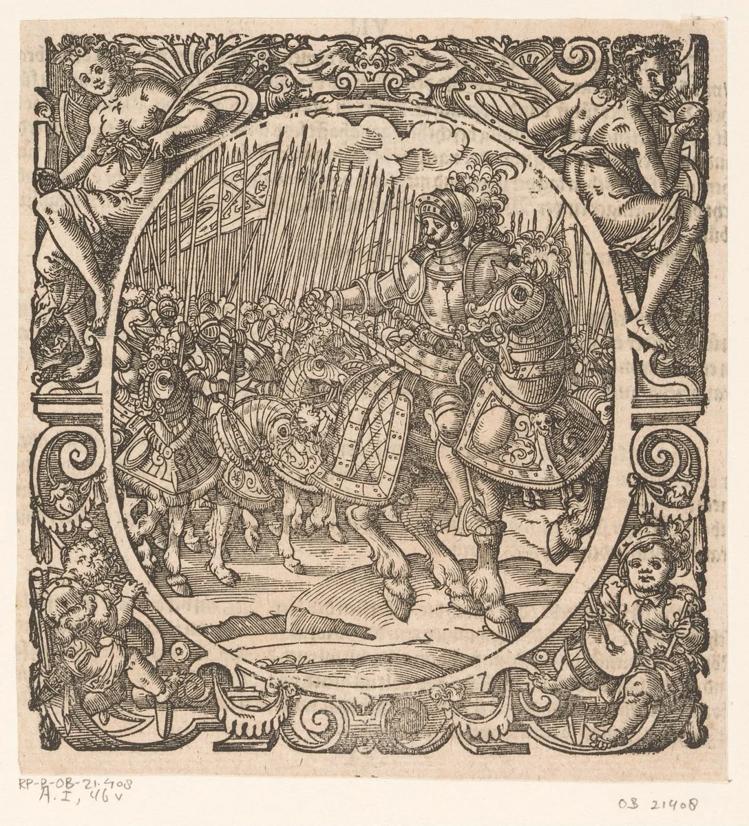 Generaal voor zijn cavalerie by Jost Amman, print, 1573