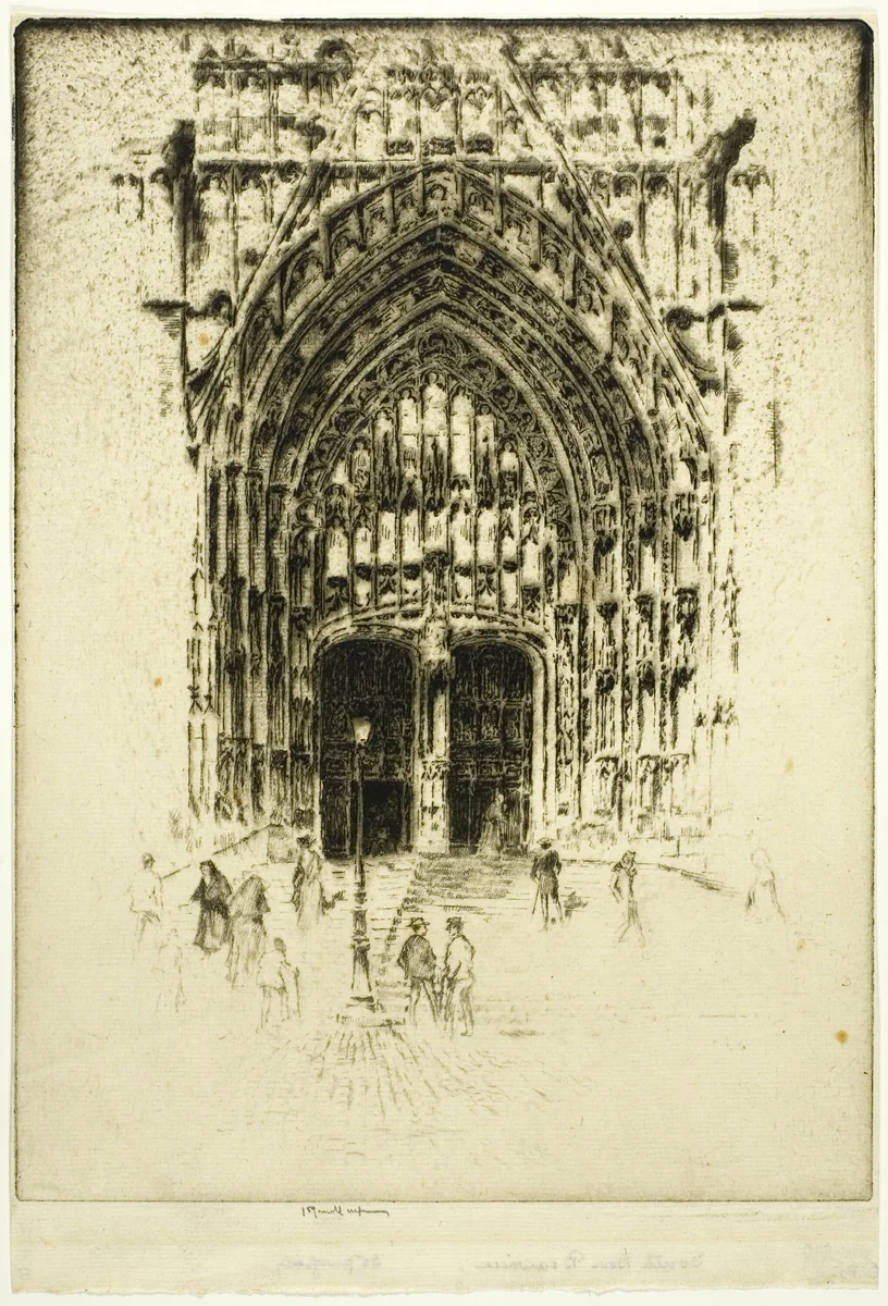 South Door, Beauvais by Joseph Pennell, print, 1907