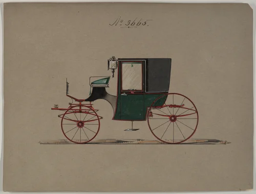 Brougham #3665 by Brewster & Co., drawing, 1881