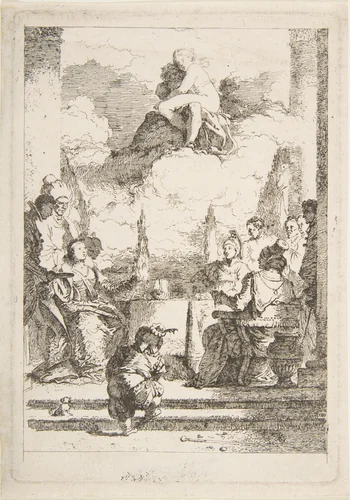 The Banquet of Anthony and Cleopatra by Jean Honoré Fragonard, print, 1763-1764