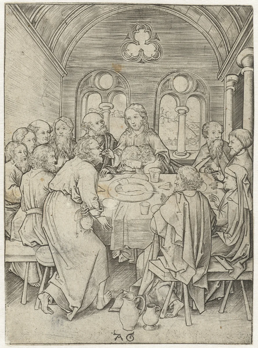 Laatste Avondmaal by Unknown, print, 1475-1500