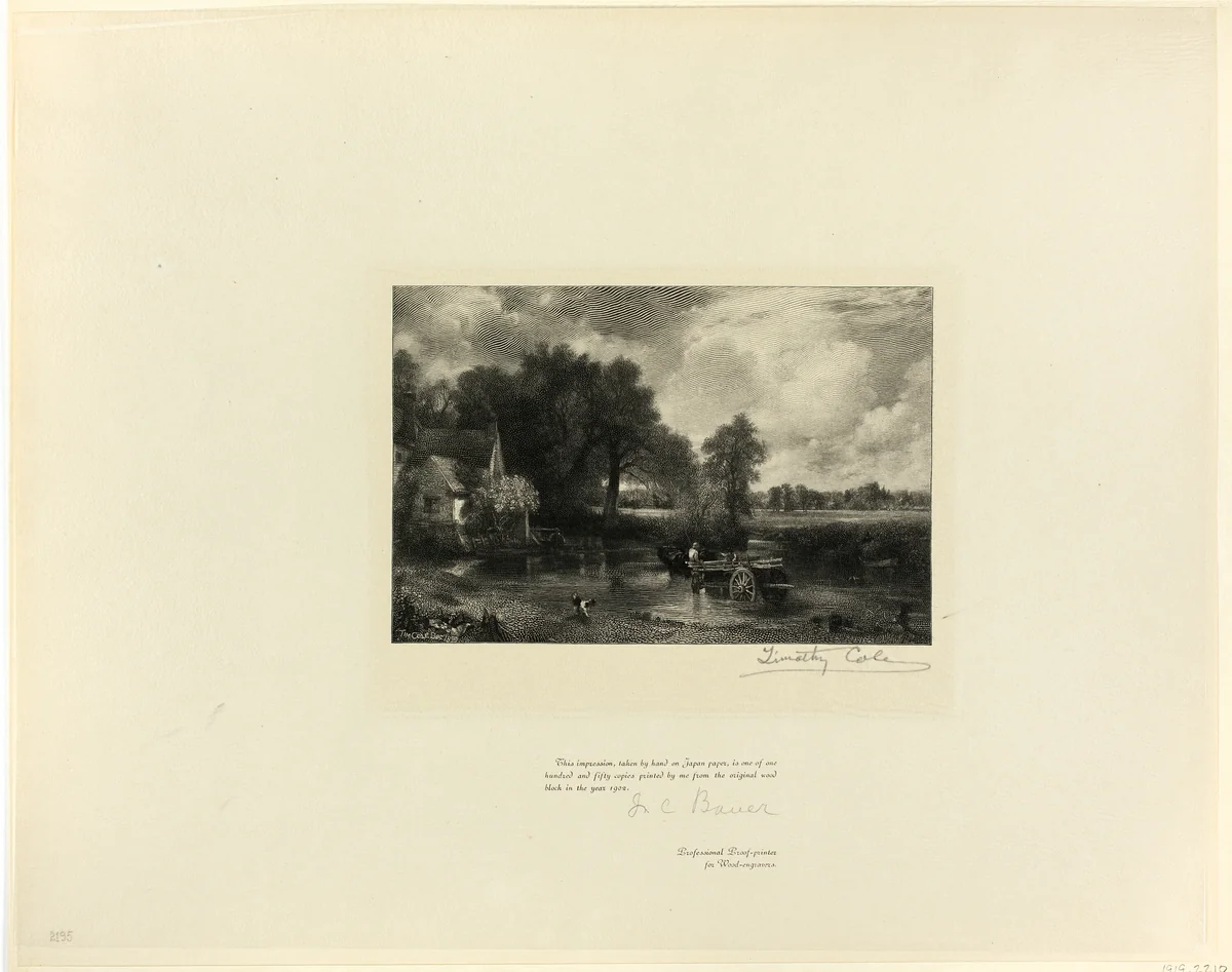 The Hay Wain, from Old English Masters by Timothy Cole, print, 1900