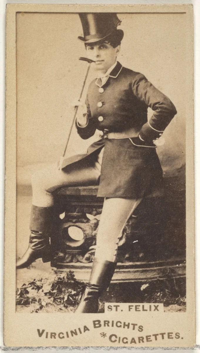 St. Felix, from the Actors and Actresses series (N45, Type 1) for Virginia Brights Cigarettes by Allen & Ginter, photograph, 1885-1891
