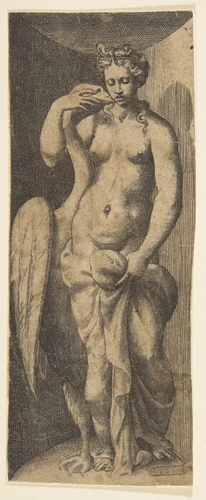 Leda and the swan by Giulio Bonasone, print, 1526-1581