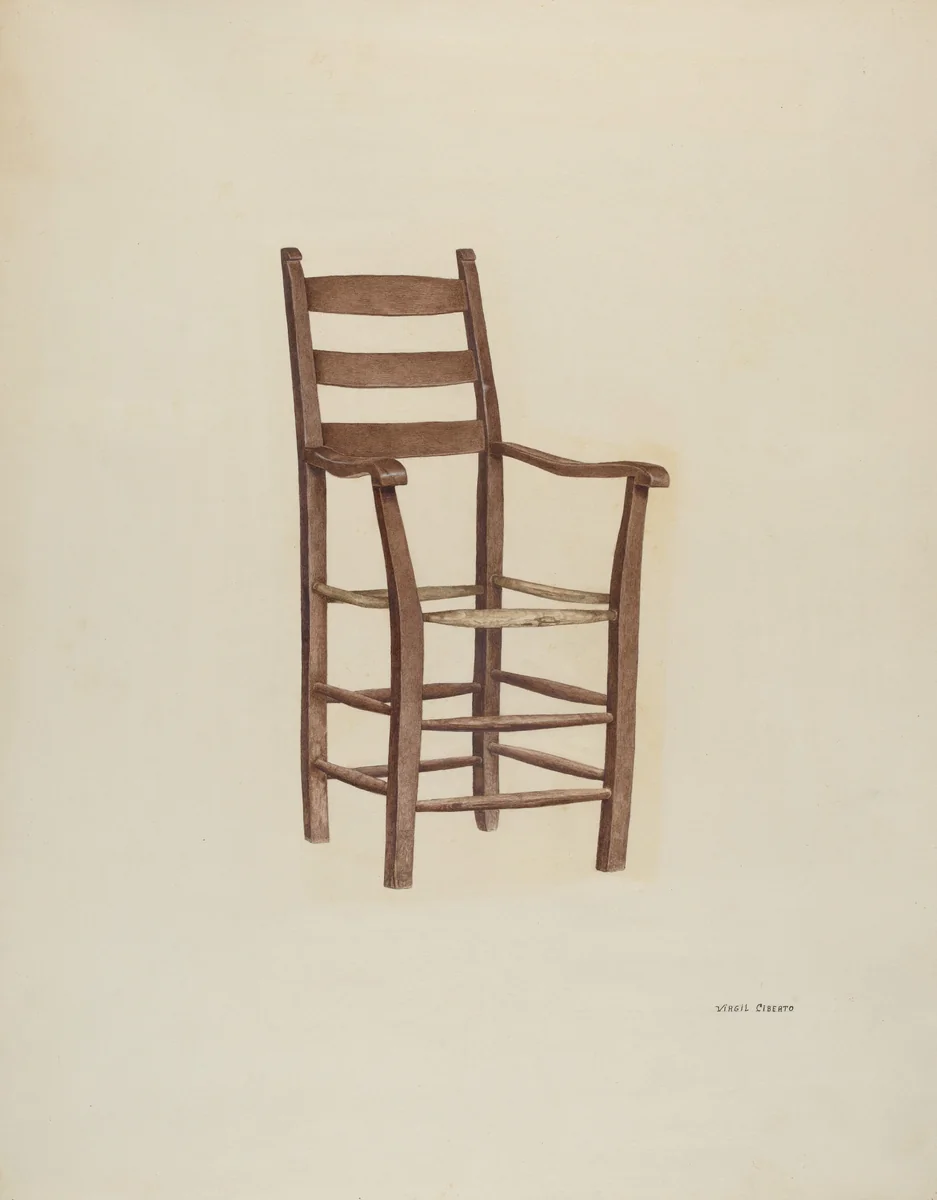 High Armchair by Virgil A. Liberto, index of american design, 1940