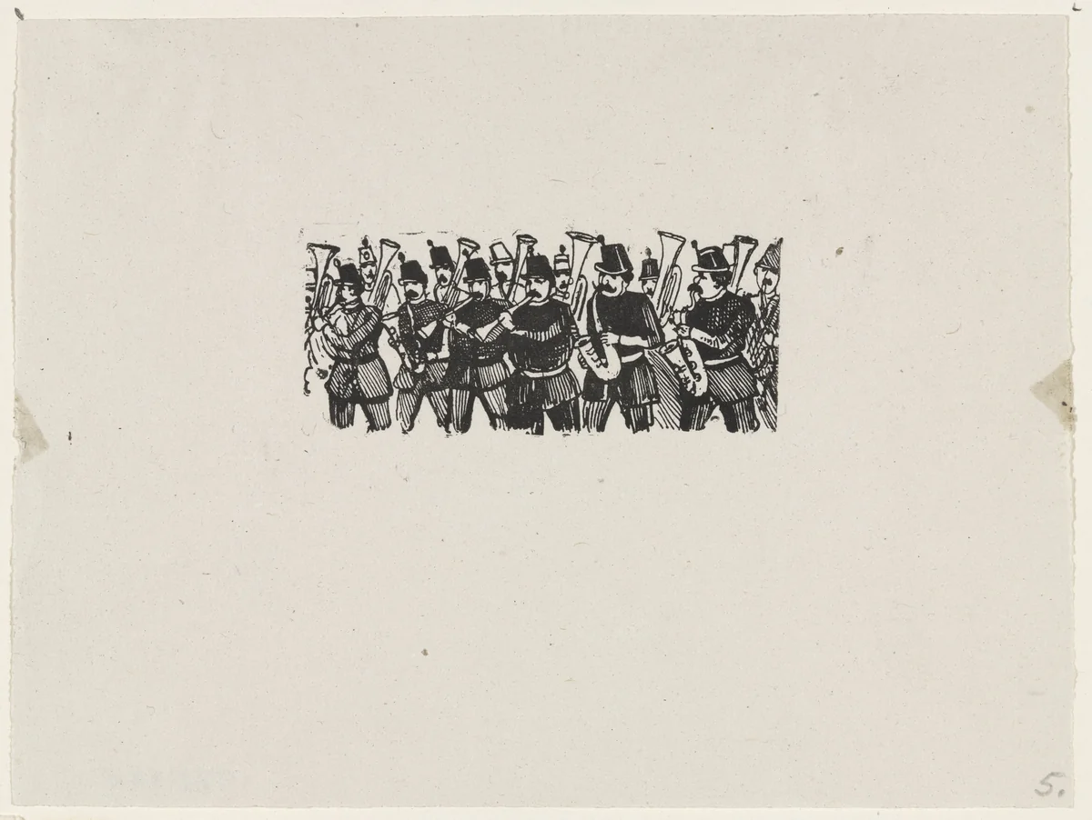 The Band (La Banda) from 25 Prints of José Guadalupe Posada by José Guadalupe Posada, print, 1942