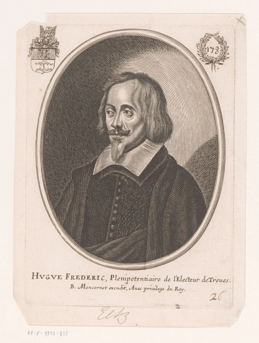 Portret van Hugo Friedrich von Eltz by anonymous, print, 1647-1668