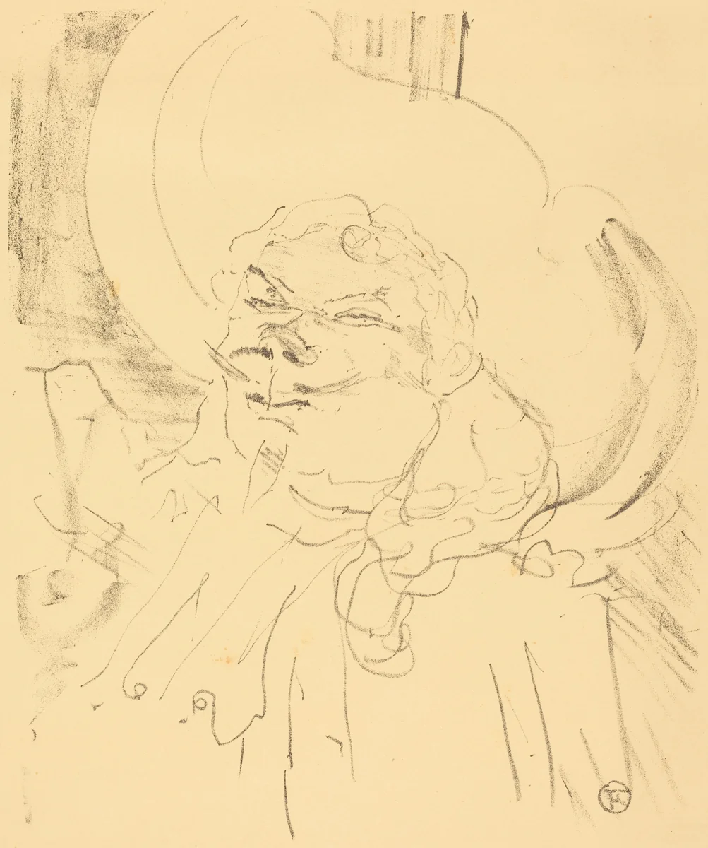 Coquelin the Elder (Coquelin aine) by Henri de Toulouse-Lautrec, print, 1896