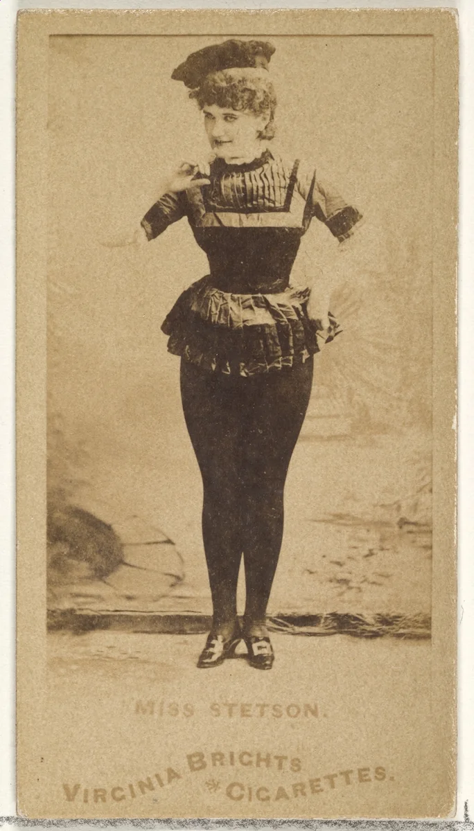 Miss Stetson, from the Actors and Actresses series (N45, Type 1) for Virginia Brights Cigarettes by Allen & Ginter, photograph, 1885-1891