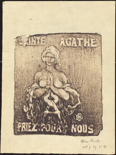 Saint Agathe (Saint Agatha) by Pierre Roche, print, 1921
