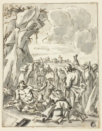 The Raising of Lazarus by Unknown Artist, drawing, 1700-1799
