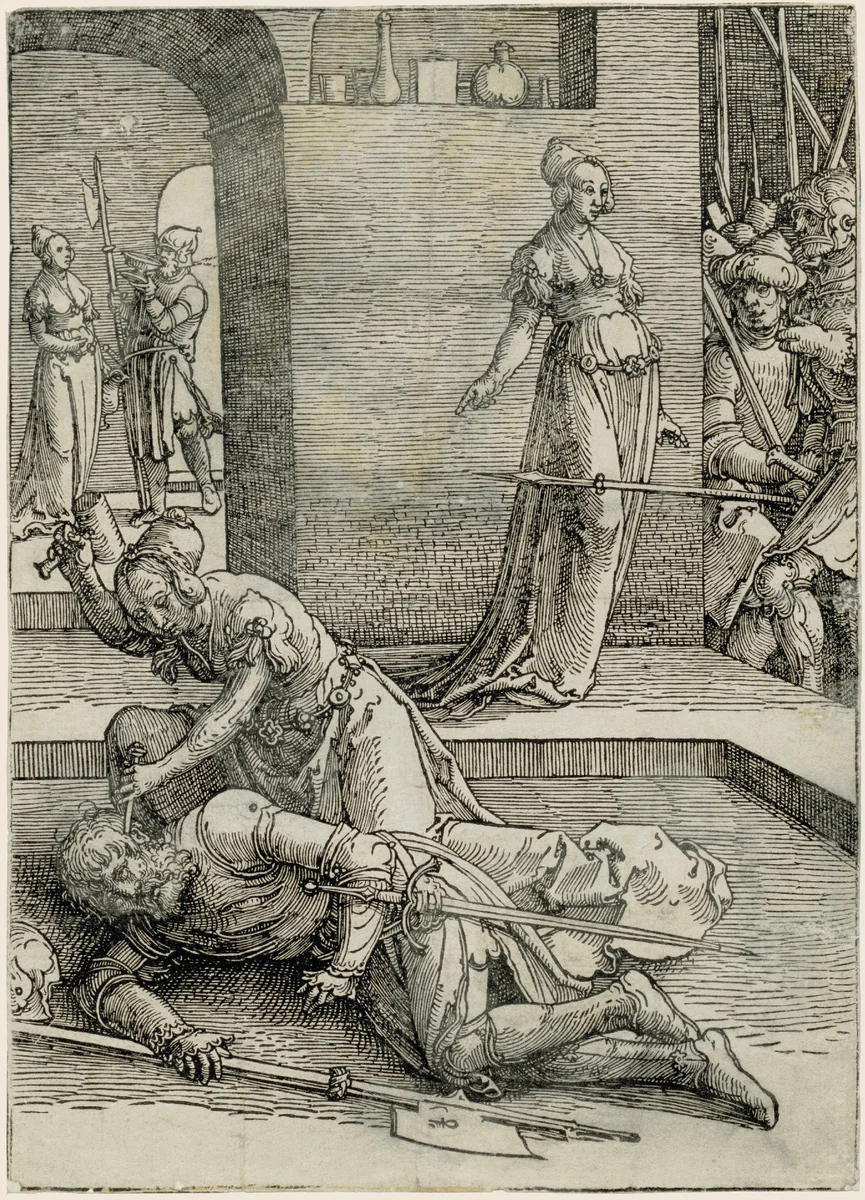 Jaël doodt Sisera by Lucas van Leyden, print, 1515-1519