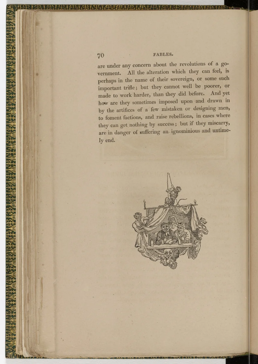 Tailpiece (page 70) from The Fables of Aesop by Thomas Bewick, illustrated book, 1818