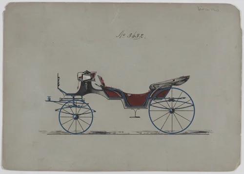 Design for Vis-à-vis, no. 3632 by Brewster & Co., drawing, 1880