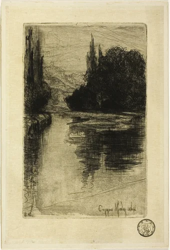 Evening by Francis Seymour-Haden, print, 1864