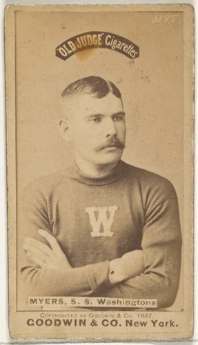 James Albert "Al" Myers, Shortstop, Washington Nationals, from the Old Judge series (N172) for Old Judge Cigarettes by Goodwin & Company, photograph, 1887