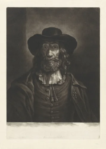 Portret van een oude man, mogelijk Harmen Gerritsz. van Rijn by John Greenwood, print, 1764