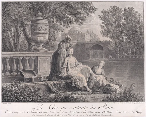 The Greek Woman Leaving the Bath by Joseph Vernet, print, 1752-1764