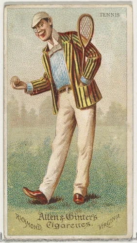 Tennis, from World's Dudes series (N31) for Allen & Ginter Cigarettes by Allen & Ginter, print, 1888