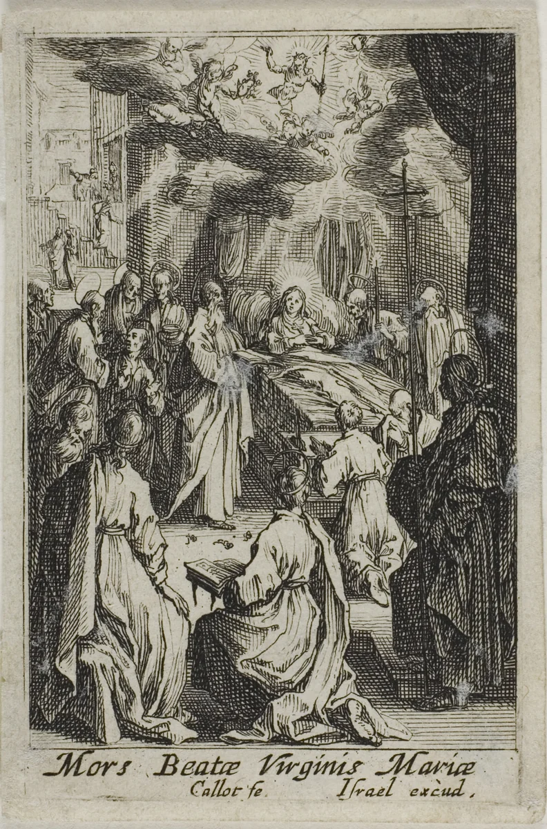 The Death of the Virgin Mary, from The Life of the Virgin by Jacques Callot, print, 1612-1635