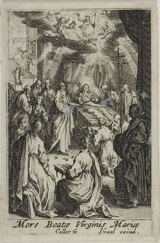 The Death of the Virgin Mary, from The Life of the Virgin by Jacques Callot, print, 1612-1635