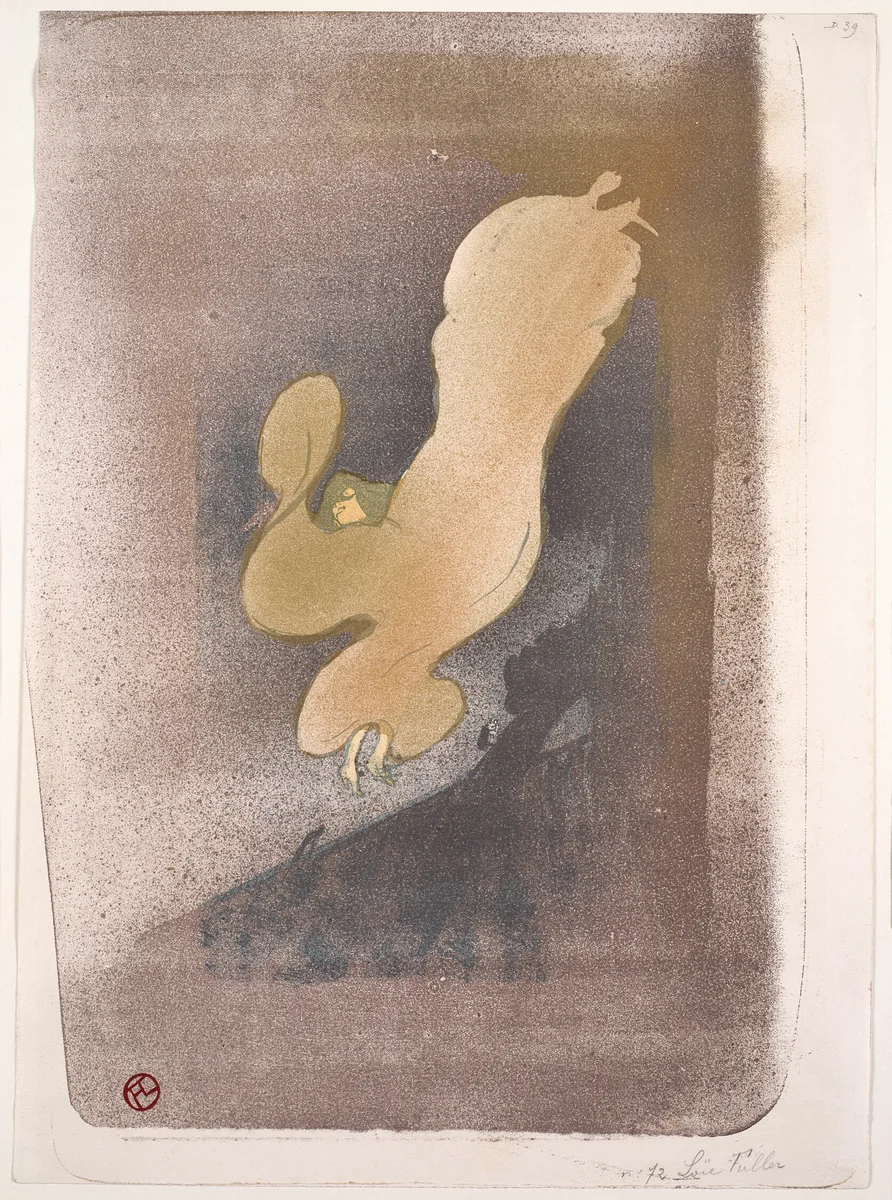 Miss Loïe Fuller by Henri de Toulouse-Lautrec, print, 1893