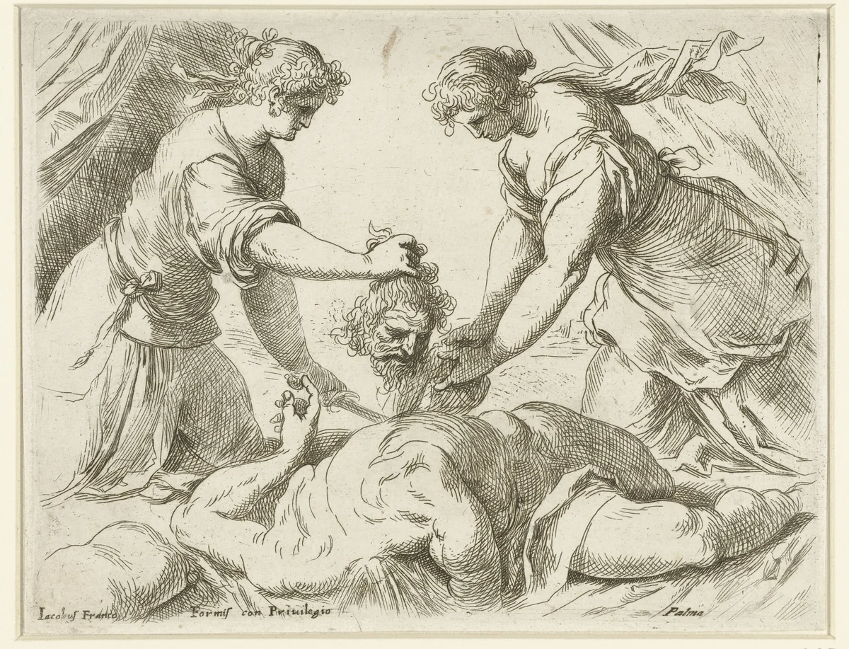 Judith en Holofernes by Unknown, print, 1554-1611