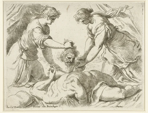 Judith en Holofernes by Unknown, print, 1554-1611