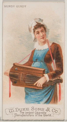 Hurdy Gurdy, from the Musical Instruments series (N82) for Duke brand cigarettes by W. Duke, Sons & Co., print, 1888