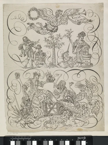 Allegorische voorstellingen by anonymous, print, 1700-1899